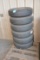 1 Lot of 6 Diamondback 235/80 R16 10-Ply Tires w/8-Bolt White Wheels