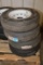1 Lot of 4 Diamondback 225/75 R15 10-Ply Tires w/White Wheels