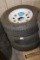 1 Lot of 3 Diamondback 225/75 R15 10-Ply Tires w/White Wheels