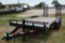 HP Trailers 16'+2' Heavy Duty Flatbed Trailer w/Tandem 7K Axles, Wood Floor, Adjustable Width Skidlo