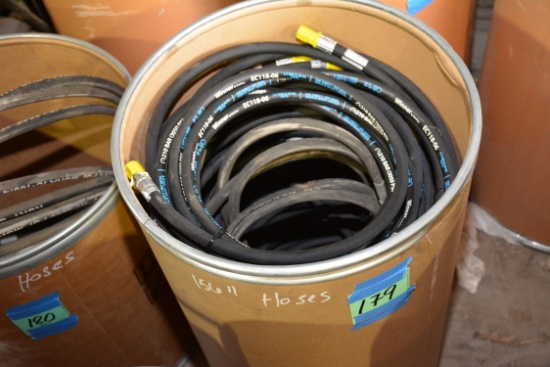 1 Large Drum Containing Approx. 25-30 Pieces 3/8" Hydraulic Hose; 156" Length