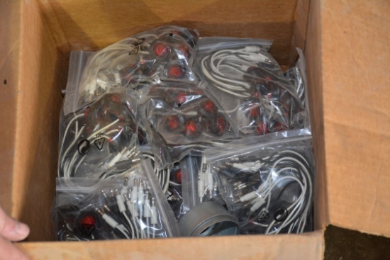 1 Lot of Red Bullet Lights and Grease Caps