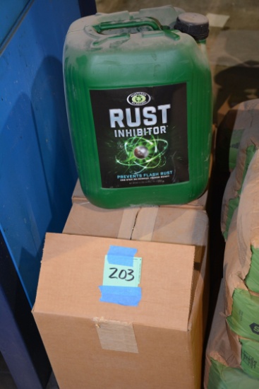 1 Lot of 3 Full plus 1 Partial 5 Gal. Containers of Dustless Blasting Rust Inhibitor