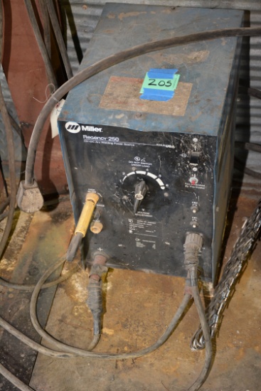 Miller Regency 250 Welder w/Miller 60 Series Feeder; Item in use until plant closure.