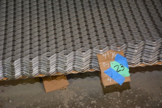 1 Lot of 49 Pieces Mesh Steel Plating; 49-1/4"x80"