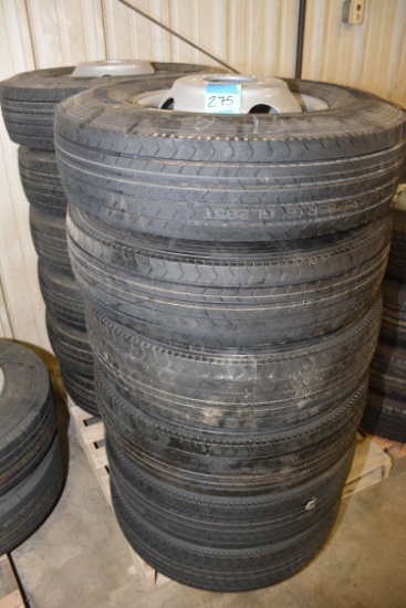 1 Lot of 12 Advance 235/85 R16 14-Ply Tires w/Dual Wheels