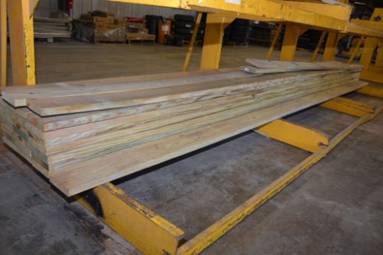 1 Lot of 25 Pieces 2"x8"x20' Treated Lumber Plus Pair of Shorter Pieces