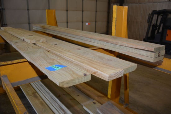 1 Lot of 3 Pieces 2"x8"x10' Treated Lumber Plus 4 Misc. Pieces Treated Lumber