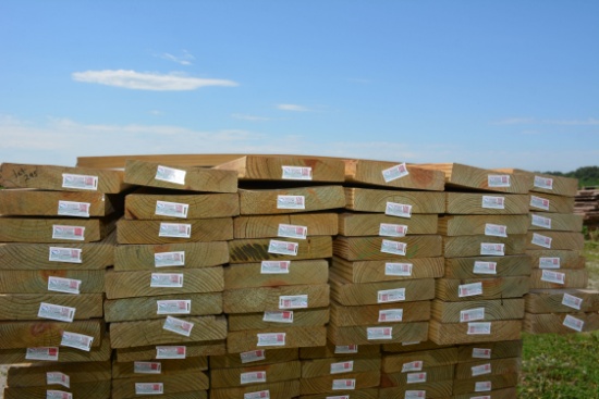 1 Lot of 48 Pieces 2"x8"x24' Treated Lumber