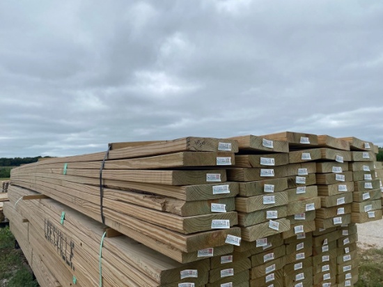 1 Lot of 48 Pieces 2"x8"x24' Treated Lumber