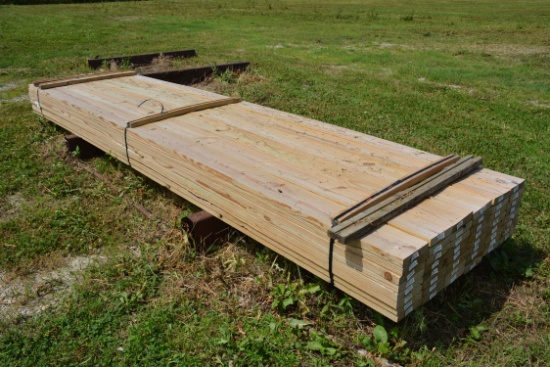 1 Lot of 48 Pieces 2"x8"x16' Treated Lumber