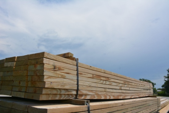 1 Lot of 48 Pieces 2"x8"x12' Treated Lumber