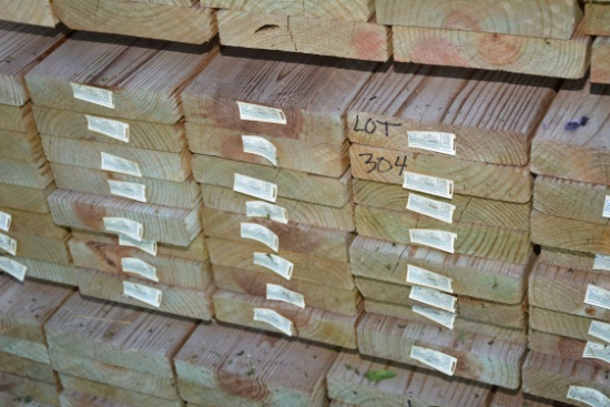 1 Lot of 48 Pieces 2"x8"x12' Treated Lumber