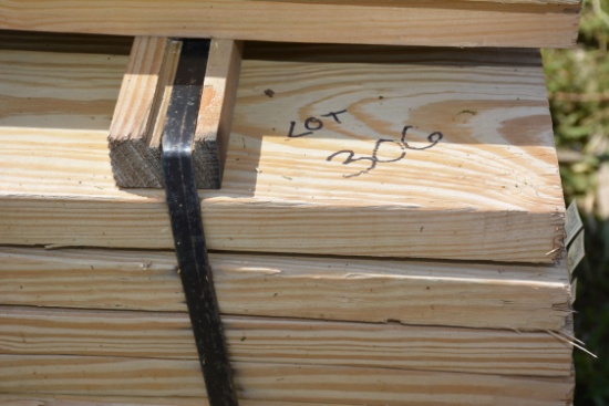 1 Lot of 37 Pieces 2"x8"x14' Treated Lumber