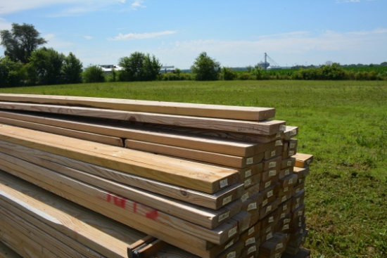 1 Lot of 37 Pieces 2"x8"x14' Treated Lumber