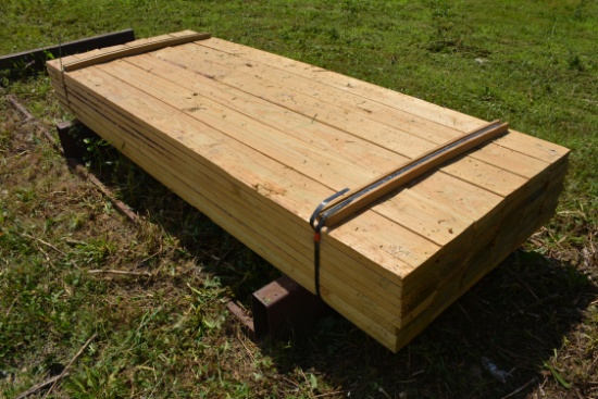 1 Lot of 48 Pieces 2"x8"x10' Treated Lumber