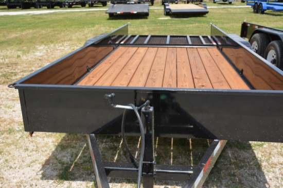 HP Trailers 16'x76" Solid Side Utility Trailer w/Tandem 5K Axles, Wood Floor, Full Mesh Ramp, 2-5/16
