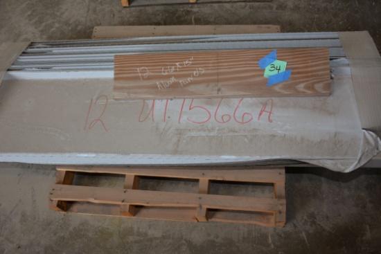 1 Lot of 12 Aluminum Diamond Check Trailer Front Panels; 66"x15"