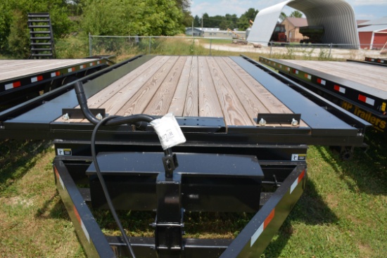HP Trailers 22' Hi Deck Single Cylinder Scissor Hoist Tilt Trailer w/Tandem 7K Axles, Wood Floor, Hy