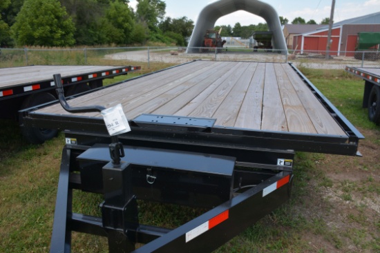 HP Trailers 24' GT Hi Deck Tilt Trailer w/Tandem 7K Axles, Wood Floor, 2-5/16" Ball, LED Lights, and