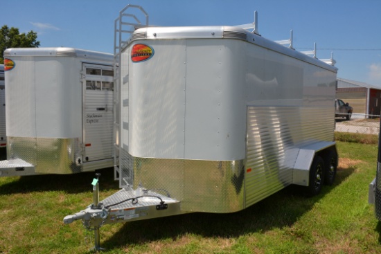 Sundowner Cargo Contractor 16' Aluminum Enclosed Trailer w/Tandem 3500 lb. Axles, Wood Floor, Right