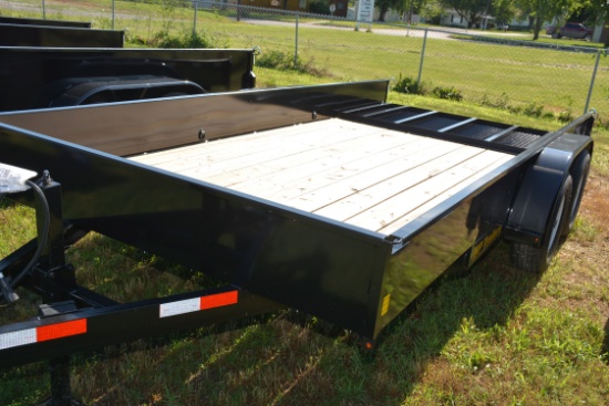 HP Trailers 84"x16' TASS Utility Trailer w/9990# and Black Wheels; Stock #18517-R; New Trailer; No W