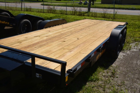 HP Trailers 18' Tilt Bed Trailer w/Electric Tilt, Wood Floor, Winch Plate, 2-5/16" Ball, LED Lights,