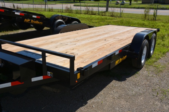 HP Trailers 18' Tilt Bed Trailer w/Electric Tilt, Tandem 5K Axles, Wood Floor, Winch Plate, 2-5/16"