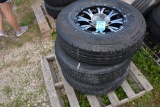 3 - Contender 235/80 R16 10-Ply Tires w/Aluminum Mag Wheels and Hubcaps; 3xBid