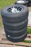 4 - Provider 225/75 R15 10-Ply Tires w/Aluminum Wheels and Hubcaps; 4xBid