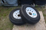 Pair of Contender 235/80 R16 10-Ply Tires w/Steel Wheels