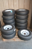 1 Lot of 12 Taskmaster 225/75 R15 Tires w/6-Bolt Wheels