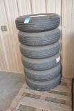 1 Lot of 6 Diamondback 235/80 R16 10-Ply Tires w/8-Bolt White Wheels