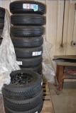 1 Lot of 12 Provider 235/85 R16 Tires w/8-Bolt Black Wheels