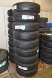 1 Lot of 18 Provider 235/80 R16 10-Ply Tires w/8-Bolt Black Wheels