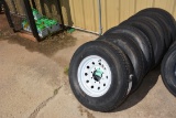 1 Lot of 6 Taskmaster 235/80R 10-Ply Tires/8-Bolt Wheels
