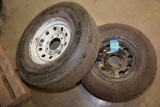Pair of Tires including 1 - Continental 205/75 R15 w/Black Wheel and 1 - Provider 235/80 R16 14-Ply