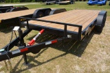 HP Trailers 18' Tilt Bed Trailer w/Manual Tilt, Tandem 5K Axles, Wood Floor, 2-5/16