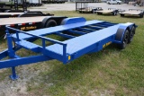 HP Trailers THD 16'+2' Flatbed Trailer w/Tandem 3500 lb. Axles, Open Pit Steel Floor, Pull Out Ramps