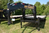 HP Trailers 20'x5' Hi Deck Gooseneck w/Tandem 12K Duals, Mammoth Spring Assist Split Ramps, Inverted
