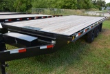 HP Trailers 22' Hi Deck Single Cylinder Scissor Hoist Tilt Trailer w/Tandem 7K Axles, Wood Floor, 2-
