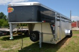 Sundowner Rancher Express 24' All Aluminum Gooseneck Livestock Trailer w/Tandem 7K Axles, Gated Goos