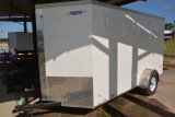 Freedom Trailers, LLC 12'x6' White V-Nose Enclosed Trailer; Aluminum w/Wood Interior, Single 3500 lb