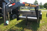 HP Trailers 14' Single Cylinder Scissor Hoist Dump Box Gooseneck Trailer w/3' Deck in Front, Tandem