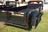 HP Trailers 16' Single Cylinder Scissor Hoist Dump Box Gooseneck Trailer w/Side Gate on Passenger Si