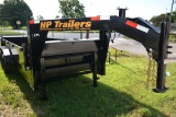 HP Trailers 16' Single Cylinder Scissor Hoist Dump Box Gooseneck Trailer w/Tandem 8K Axles, Barn Doo