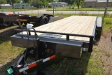 HP Trailers 22' Tilt Bed Trailer w/Electric Tilt, Tandem 7K Axles, Drive Over Fenders, Wood Floor, O