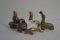 Pair of Brass Seals and  Brass Dolphin