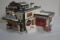 1996 Snow Village Lighted Ceramic Harley Davidson Garage Christmas Decoration