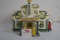 1995 Snow Village Lighted Ceramic Holly Brothers Garage Christmas Decoration